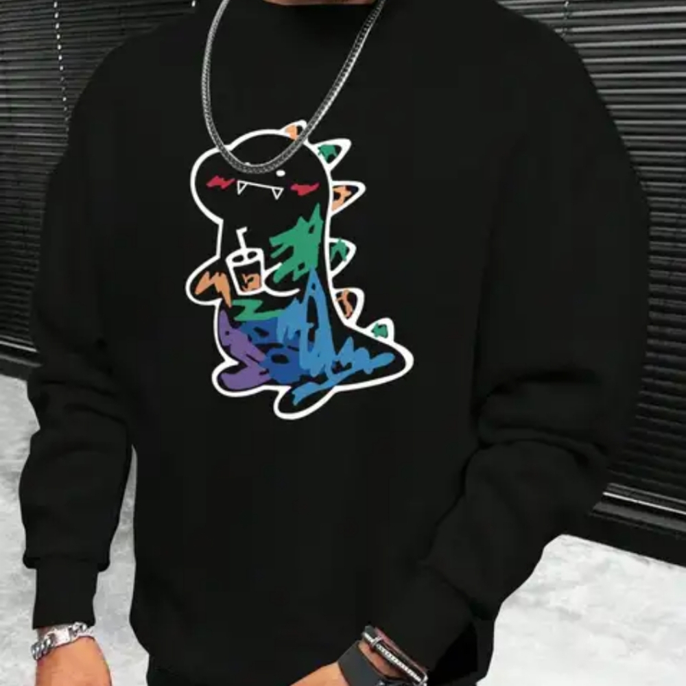 Unisex Dinosaur Graphic Long sleeve Tee